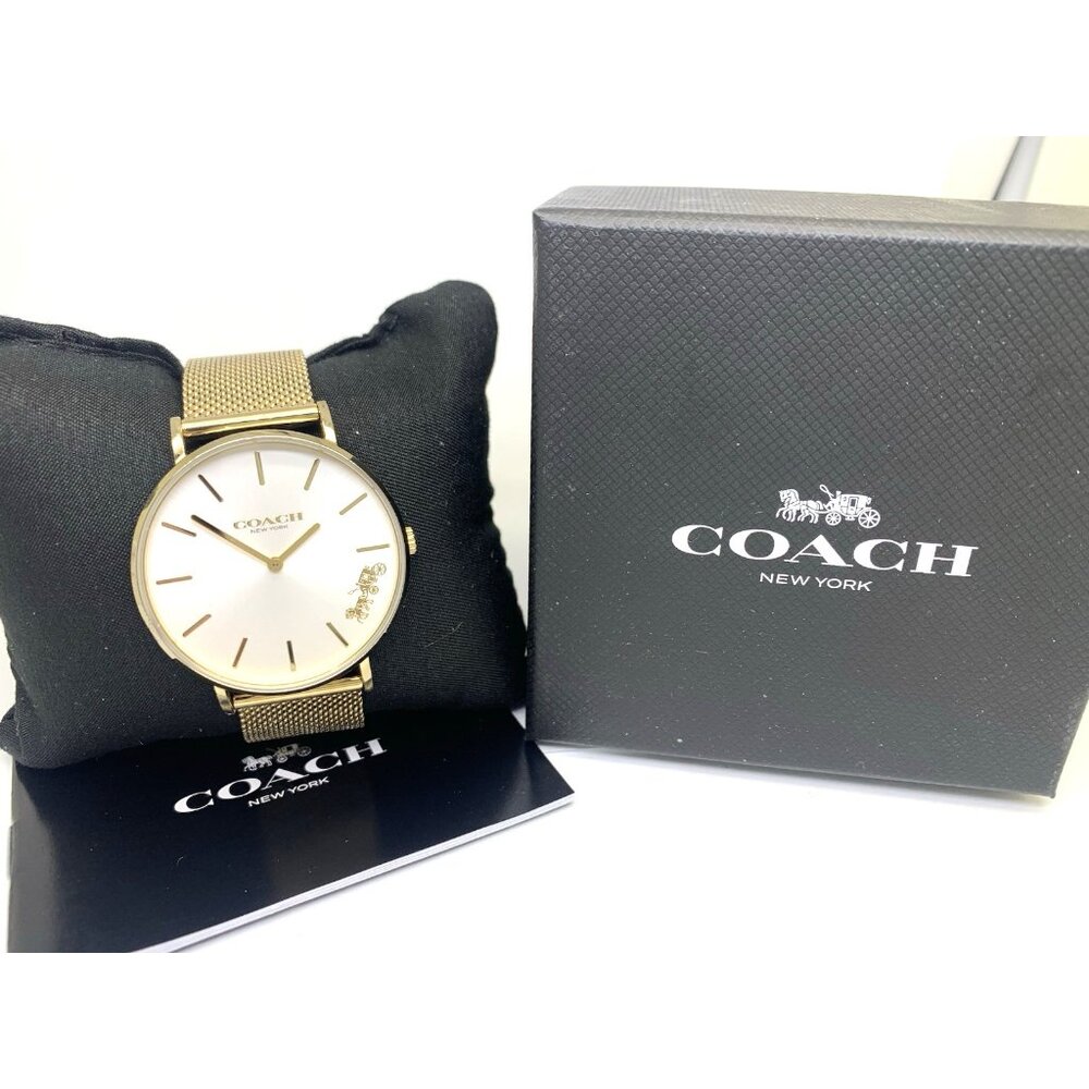 Coach Women's Watch 14503125 Quartz Grand Silver Dial 36mm Gold Stainless Steel - Picture 3 of 14